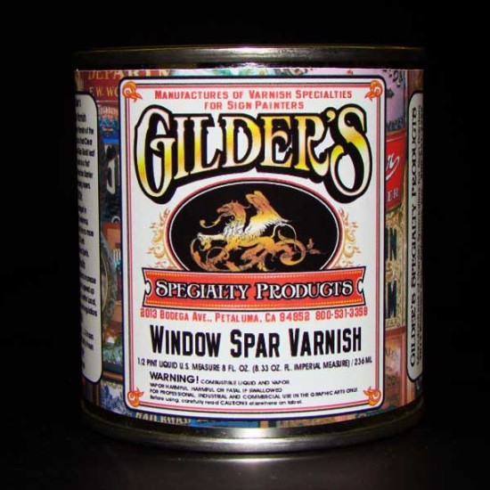 Gilders Window Spar Varnish Clear Coathalf pint